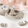 Toddler Bathing Toy Set Otters Mom and Baby Engaging Water Fun Shower Toy Otters Mom and Baby Set For Bath Time