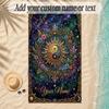 Cosmic Theme Soft Beach Towel Personalized Custom Name Text Towel Portable for Beach Pool Travel
