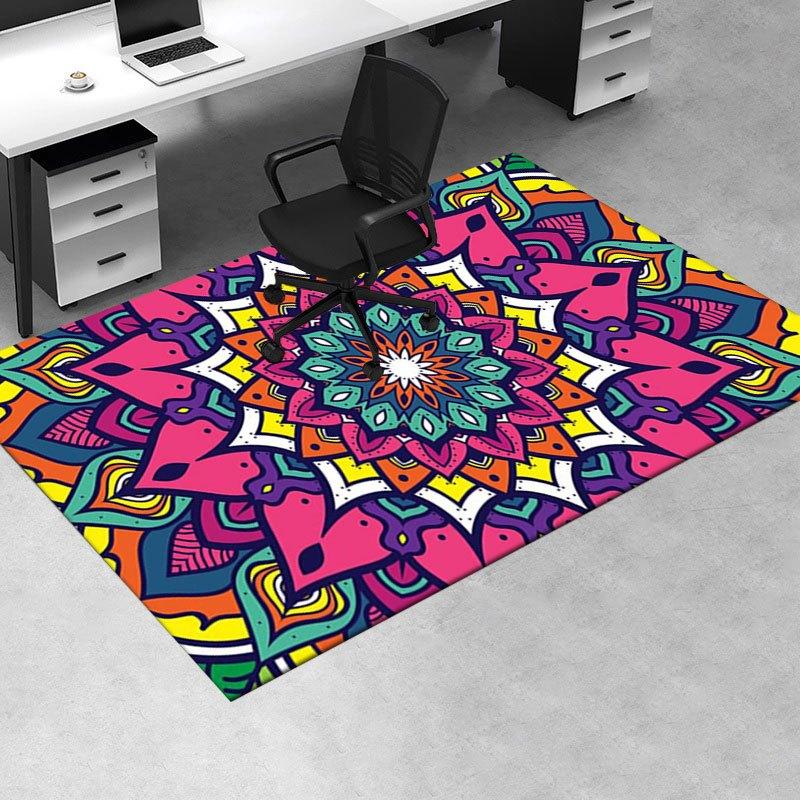 Colorful Mandala Pattern Phone WallpaperOffice Mat Home Decor Office Desk Chair Rugs Chair Carpet for office Chair Mat Gift For Halloween &