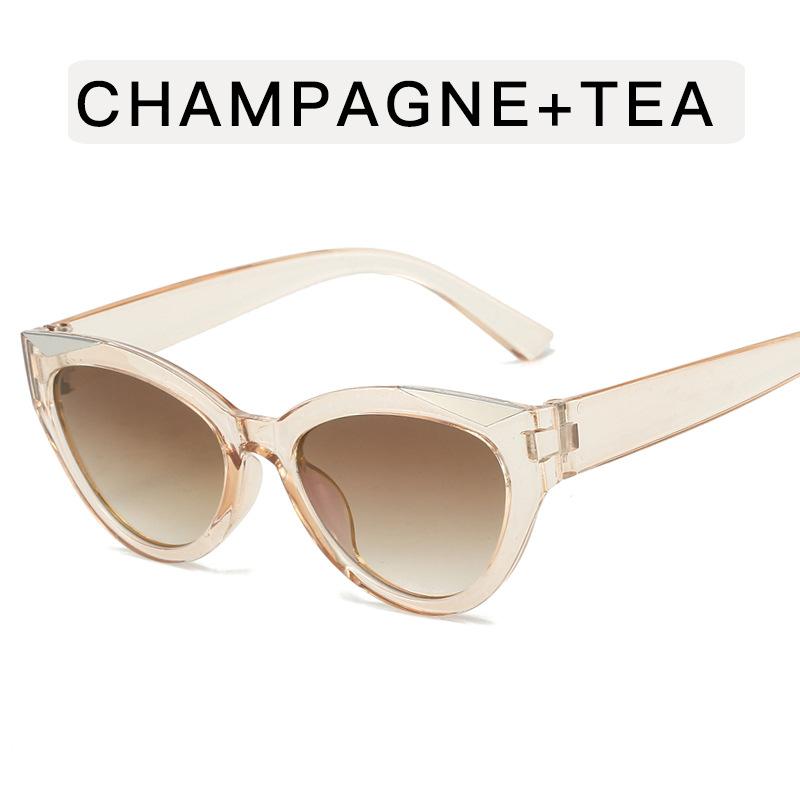 Vintage Cat Eye Contrast Color Sunglasses Women Men Brand Gradient Sun Glasses Female Male Small Frame Retro