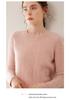 Women's Round Neck Cashmere Sweater - Solid Color, Loose Raglan Sleeves, Versatile Autumn/Winter Knitwear