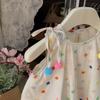 Girls Summer Sweet Polka Dot Spaghetti Strap Dress Casual Colorful Dots Sundress For Little Kids