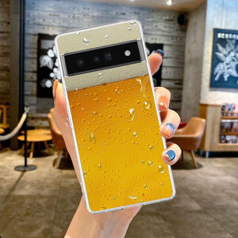 

Beers Alcohol Bubble Phone Case for Google Pixel 8 7 6 5 4 4XL Shockproof Silicone 7A 6A 5A 4A 3A 3AXL Pro 5G Transparent Shell Pixel 6