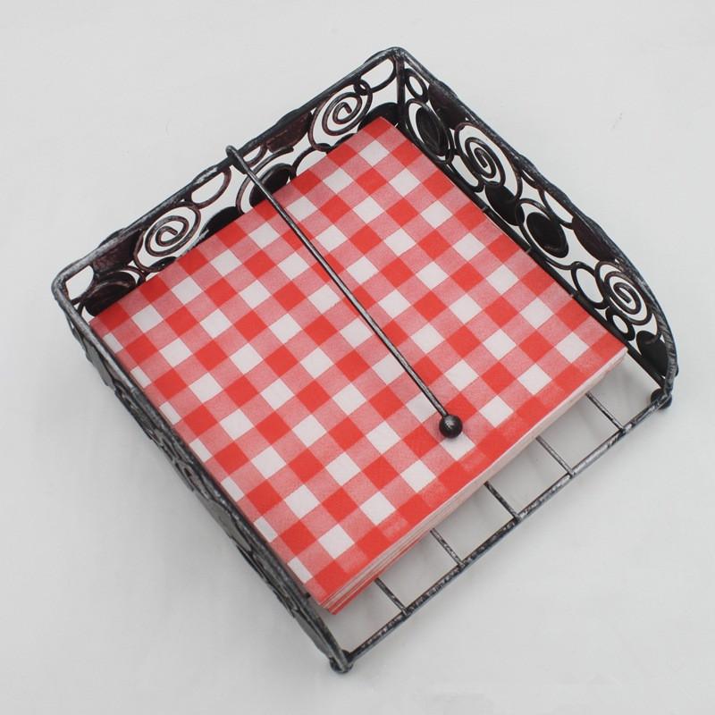 20Pcs/Pack 33x33cm Disposable Plaid Printed Table Dinner Tissue Napkins Paper Tableware For Event Party Decoration