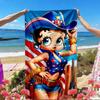 Doll Print Beach Towel, Versatile Lightweight Absorbent Beach Towel for Pool Surf Yoga Bathroom, Perfect Birthday Holiday Gift
