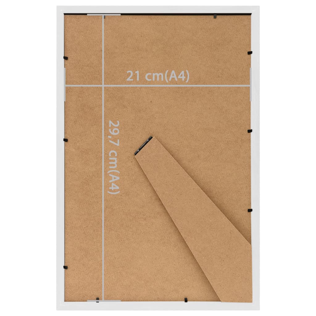 Photo Frame Collage Set 5 Pieces for Tabletop Use White 21 x 29.7 cm MDF