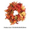 Herbst-Ahornblatt-Girlande Mehrzweck-Erntedankfest-Türkranz Simulation Ahornblatt Rattan für Kamin Party Weihnachten