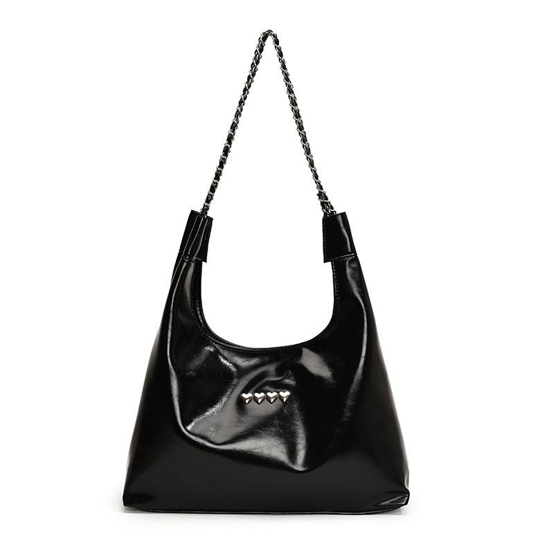 

Love chain armpit bag new trend fashion autumn popular shoulder bag чорний