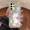 Case For Samsung Galaxy  A56 S24 S25 Plus Ultra A15 A25 A55 A35 A16 A26 A36 Phone Cover Gradient Color Cat Leopard Print Bumper