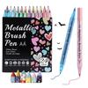 Acrylic Dual-Tip Marker Pens for Students and Kids - Doodling and Painting Set