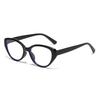 Anti-blue reading glasses fashionable cat eye minimalist style plain face thin in the elderly single light reading glasses