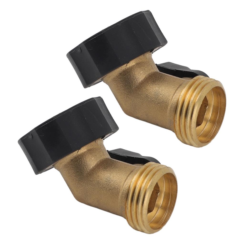 Brass Garden Hose Shutoff Valve Curved Design Water Control for Garden Irrigation Car Washing