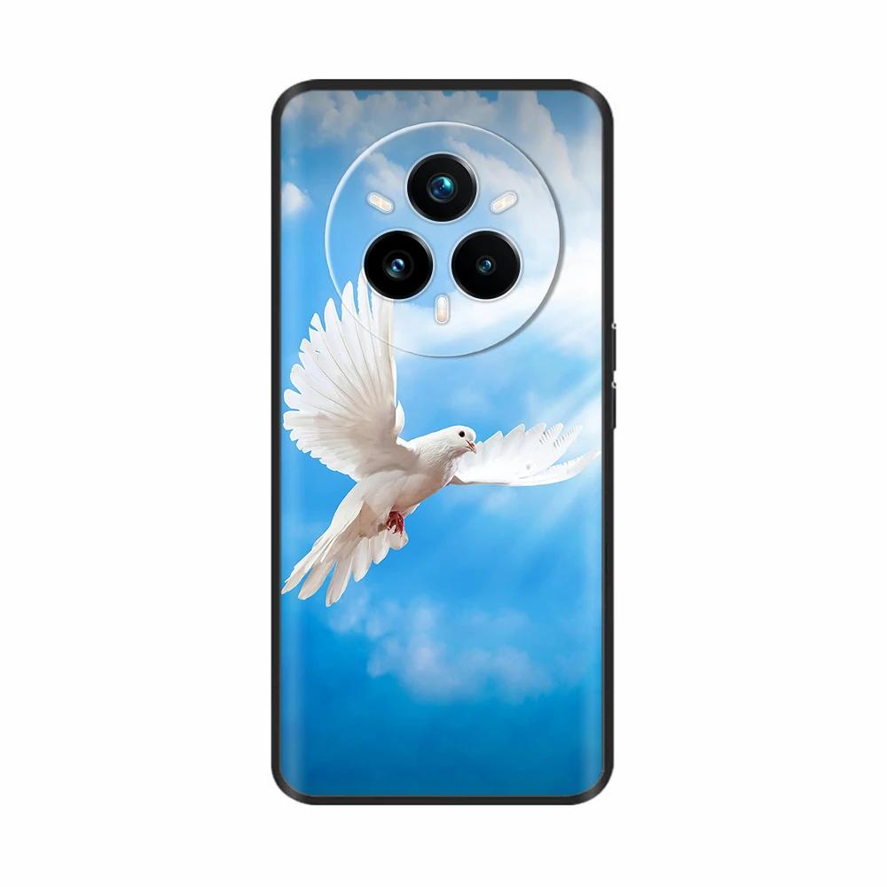 Für Realme 14 Pro Plus Hülle Rückseite Girly Mode Herz Blume Malerei Weiche TPU Hülle Fundas Für Oppo Realme 14 Pro+ Hüllen