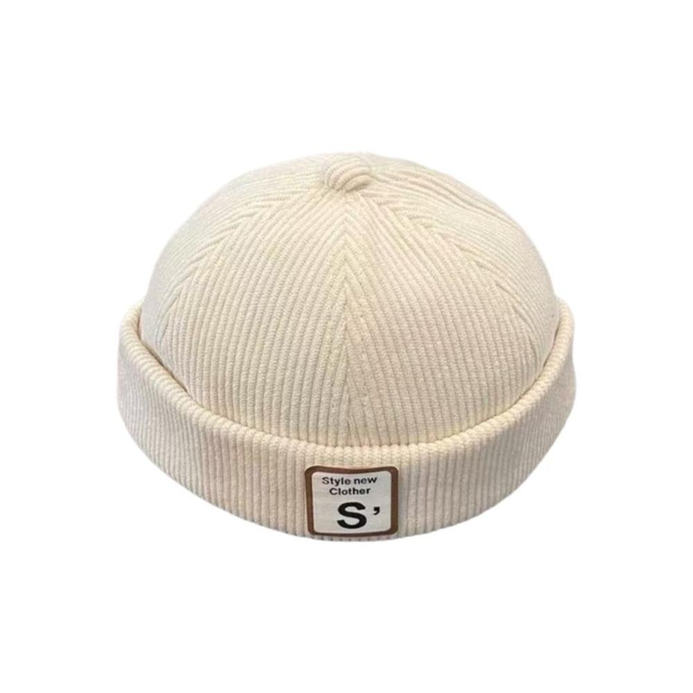 

Corduroy Baby Hat Vintage Warm Hat Children Hat Docker Hat Toddler Wear білий