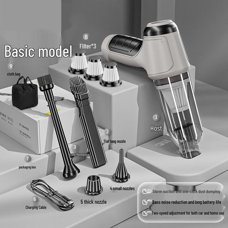 High-Power Portable Wireless Vacuum Cleaner for Car and Home