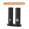 Electric Salt and Pepper Grinder Set, Automatic Pepper Mills with Adjustable Coarseness - Battery Operated Spices Shaker w/LED