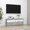 Vidaxl Szafka Pod Tv Z Oświetleniem Led, Szarość Betonu, 100X35X40 Cm