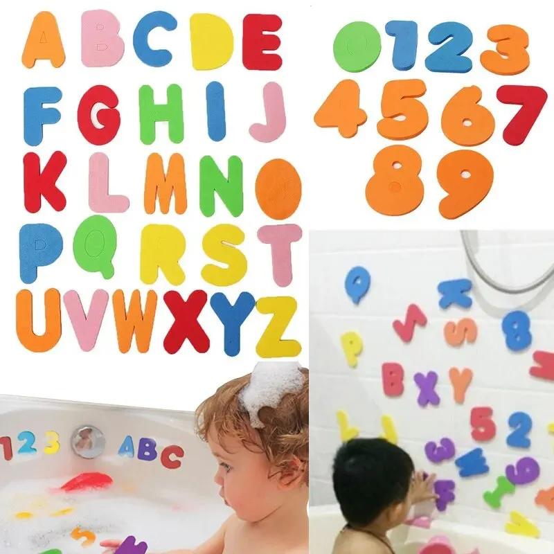 36 adet/set Alfabetik Harf Banyo Yapbozu EVA Çocuk Bebek Oyuncakları Yeni Erken Eğitici Çocuk Banyo Eğlenceli Oyuncak Banyo Oyuncakları