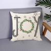 Throw Pillowcase Santa Linen Comfortable Claus Snowflake Christmas Tree Print Touch Christmas Pillow Cover Bedside