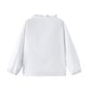 Women's Ruffle V-Neck Long-Sleeve Retro Slimming Top