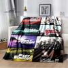 Movie Fast & Furious Flannel Blanket Racing Car Home Decoration Fluffy blanket Bedroom Bed Sofa Travel Camping thermal blanke