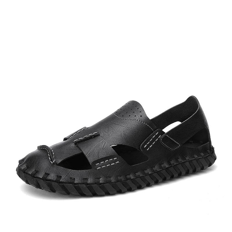FashionSummer Outdoor Handmade Leather Casual Sports Sandals Men Roman Trekking Beach Sandalias Male Breathable Design Water Sneakers