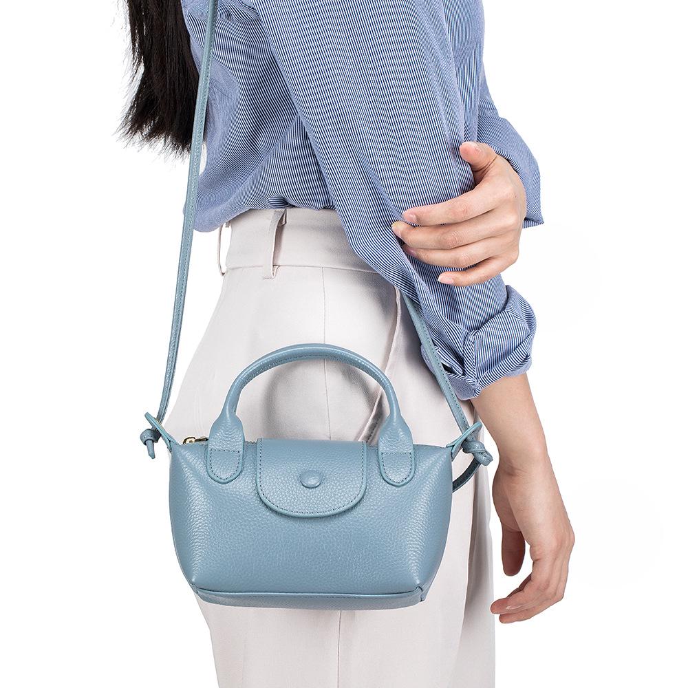 Mini borsa a tracolla in vera pelle – Borsa a tracolla quadrata alla moda da donna