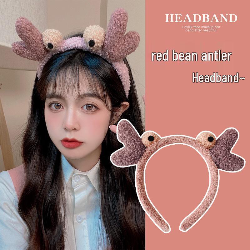 2024 Cute Cartoon Plush Headband for Women - Makeup, Hair Clip & Tie