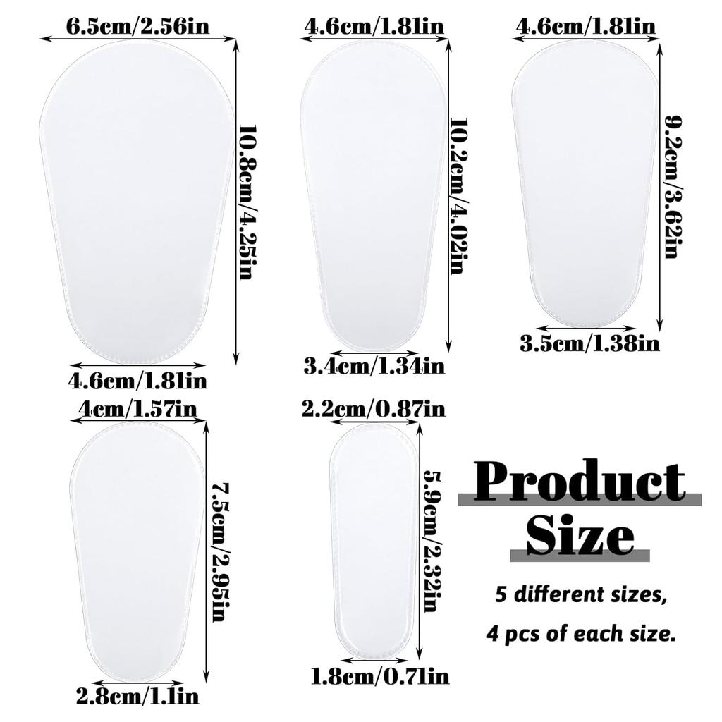 Jeffdad 20 Pcs Makeup Brush Covers, 5 Sizes Clear Make up Brush Protective Protector Sleeves for Travel & Storage, Lightweight and Durable Plastic