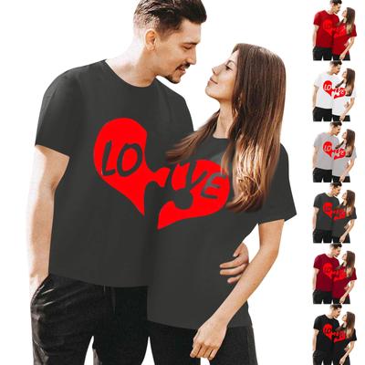 Pánske ležérne tričko s okrúhlym výstrihom a krátkym rukávom s potlačou na Valentína