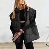 Winter Damen Wattierte Weste Reißverschluss Verdicken Warme Jacke Herbst Winter Lässige Baumwolle Daunenwesten Reißverschluss Puffer Jacken Weste