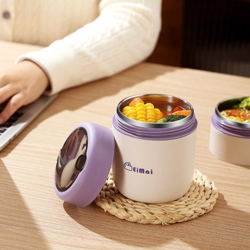 680ml Thermal Lunch Box Stainless Steel Insulated Food Container Double Layers Lunch Box  Home Use