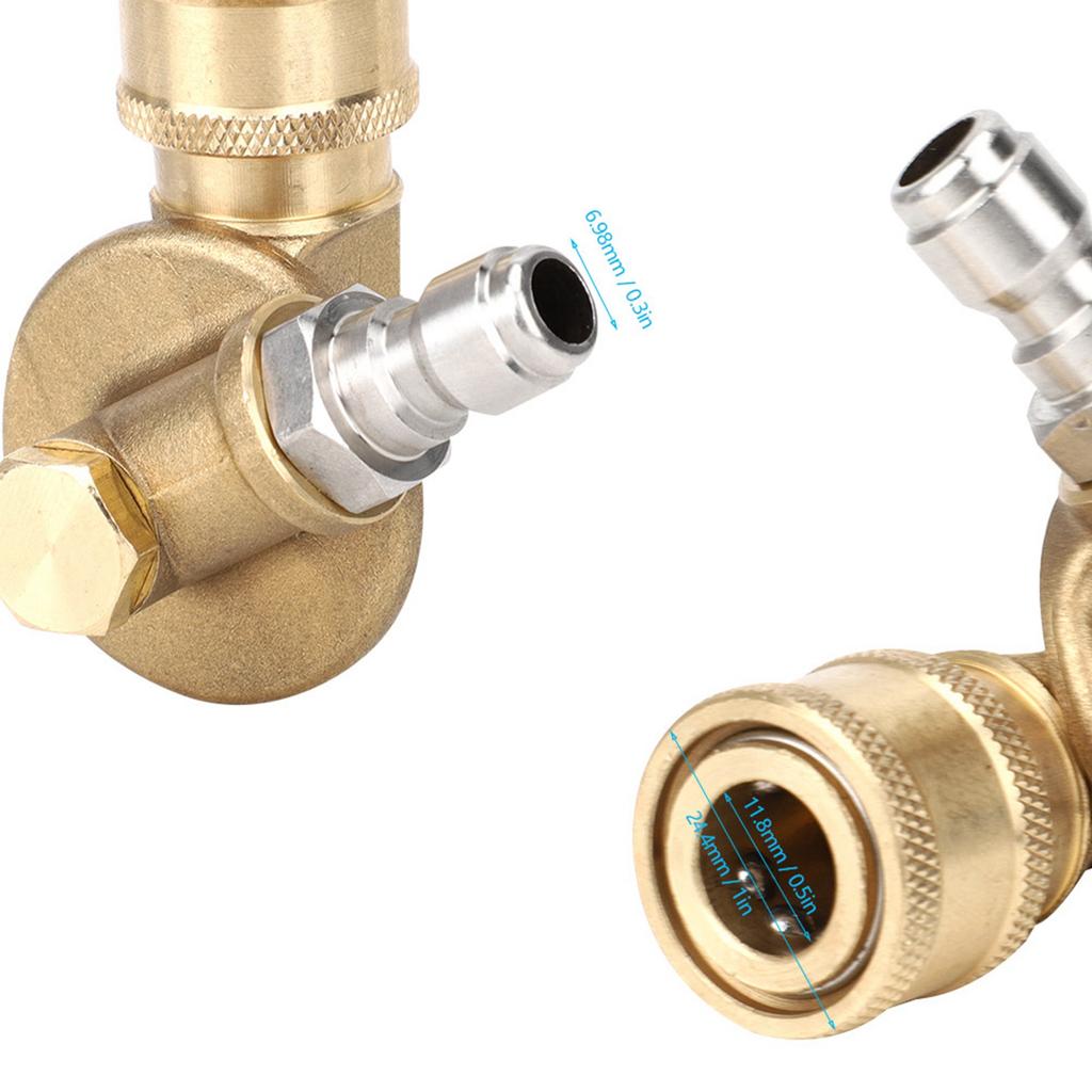 High Pressure Washer Spray Nozzle 7Level 240 Degrees  Adjustable Nozzle Tip 14 Inch Quick Plug