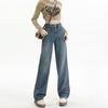 Velvet Thickened High Waist Retro Jeans - Women's 2025 Winter Collection