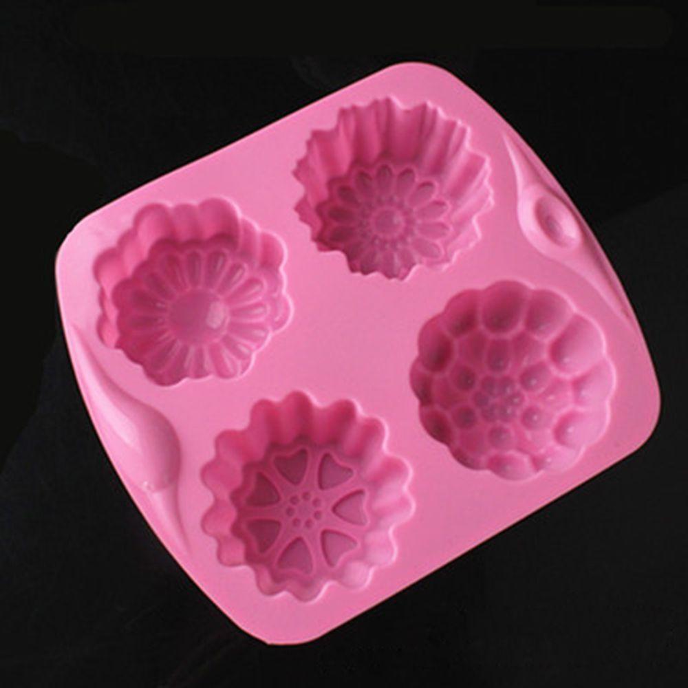 

Desert Mousse DIY Flower Design Handmade Tools Heat Resistant Easy Demoulding Soap Cake Mold розовый