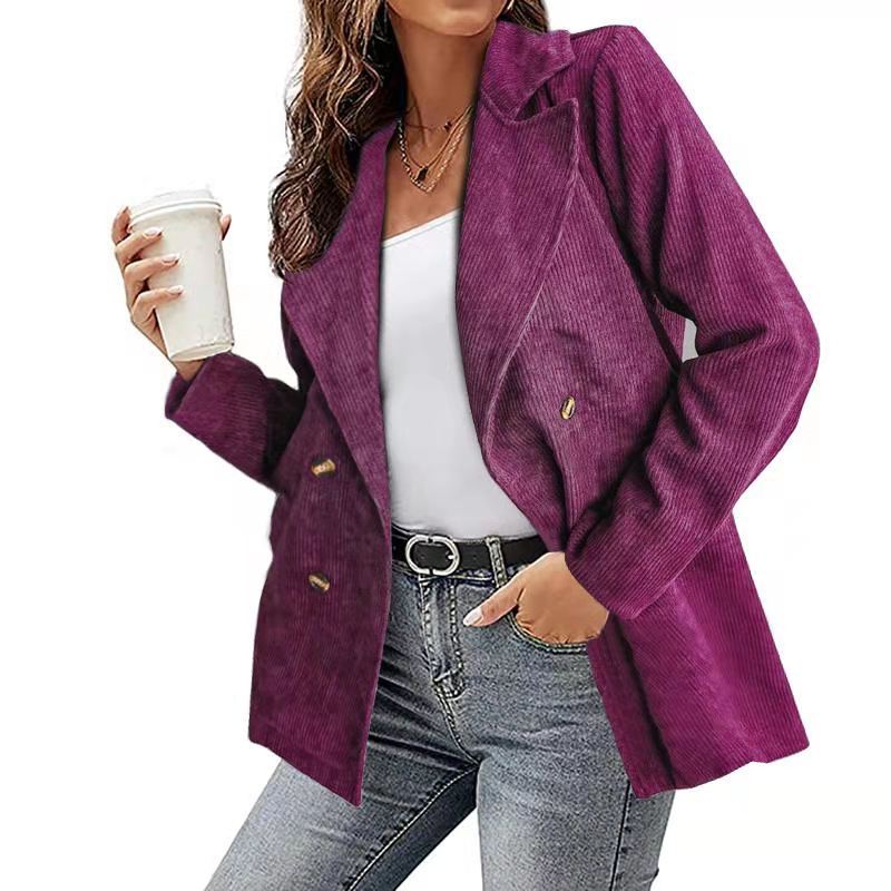 Top da donna a doppio petto alla moda autunno e inverno