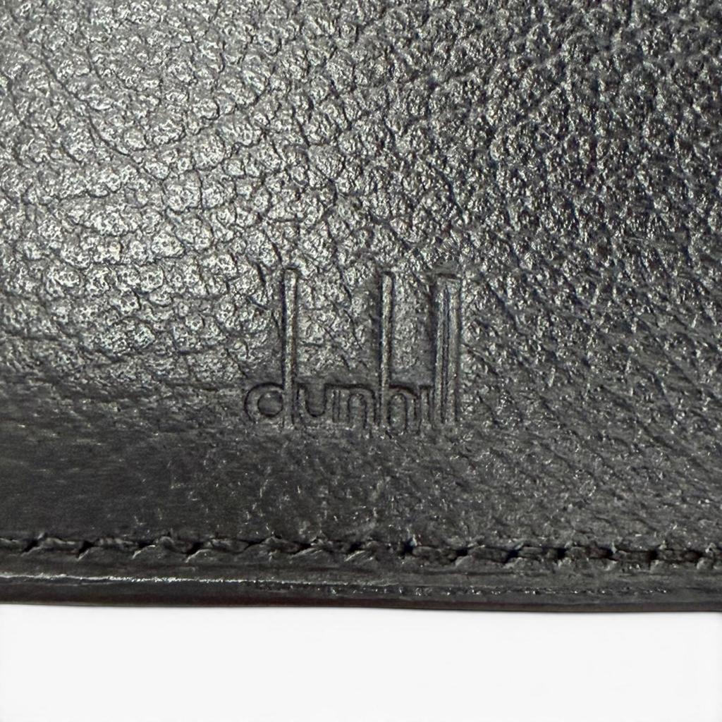 Pristine Dunhill Key Holder D9 With Logo All-over Print 6-key Hook Black Used
