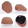 Men Women Vintage Solid Flat Cap 65% Cotton Newsboy Ivy Hat Adjustable Beret Painter Cap Retro British Forward Cap