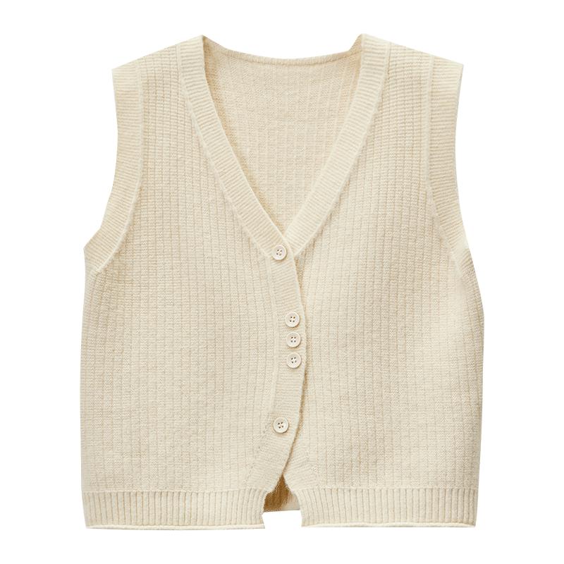 Shangdubila Women's Fall Short V-Neck Layered Vest