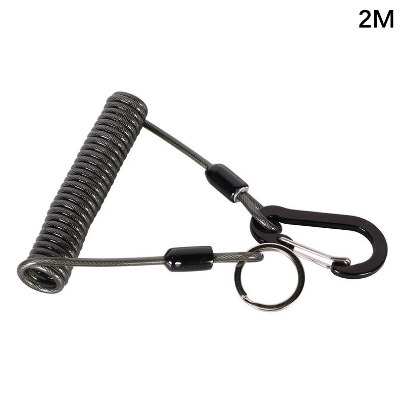 Fishing Missed Rope Anti-Lost Spiral Spring Lure Pliers Lanyard Wire Spring Rope Prevent Rod Drop Lose Tool Fishing Accessories