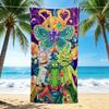 1Pc Alien Adventure Space Beach Towel Quick Dry Multiuse For Beach Pool Gym Yoga Home Travel Christmas Halloween Xmas Gift El137