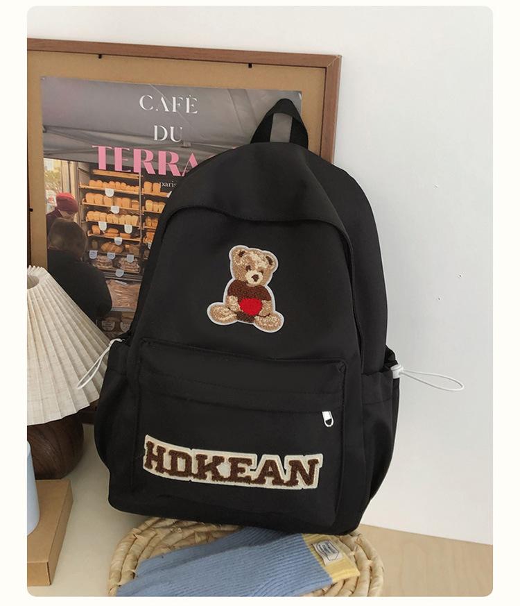 School Bag Korean Version Travel Bear Backpack American New Casual Large-capacity Versatile Backpack Cute Fashion Student School Bag