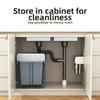 30/40L Kitchen Embedded Trash Bin With Lid Large Capacity Under Sink Trash Can Pull-Out Tray Drawer-Type Trash Can Space Saving