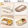 Compartment Lunch Box Plastic Portable Lunchbox Students Office Bento Box Microwave Food Containers with Chopsticks and Spoon
