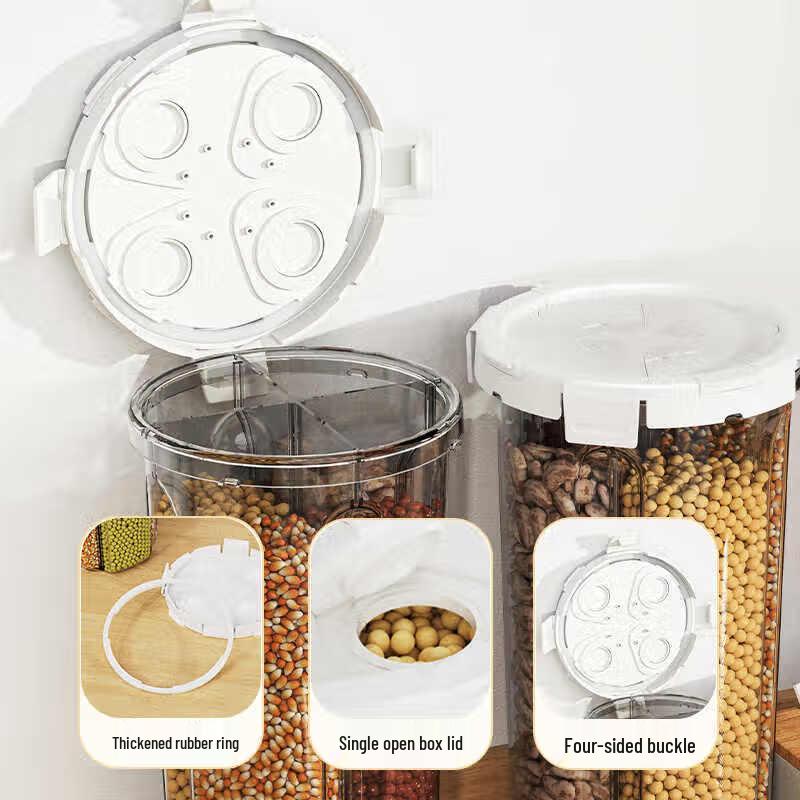 Rundes geteiltes Kunststoff-Aufbewahrungsglas Serie Van Gogh, Set aus 3 Stück