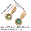 Fashion Round Dangle Earrings for Women New Golden Zirconia Drop Earring Wedding Party Jewelry Accessories