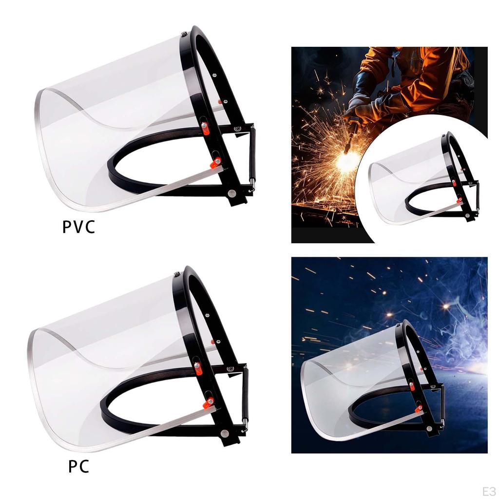 Face Shield Aluminum Bracket for Hard Hat Accessories Sturdy Flip up and Down Clear Screen Replaces