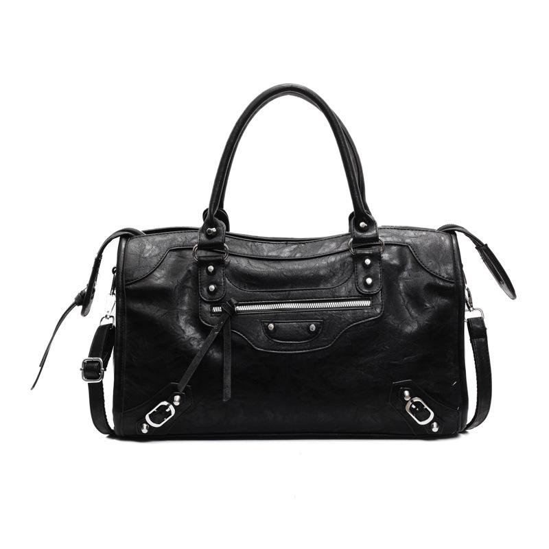 

Трендовая сумка-тоут Spice Girl Locomotive Wind, портативная, большой вместимости, персонализированная, универсальная, на одно плечо, кроссбоди, женская чёрный