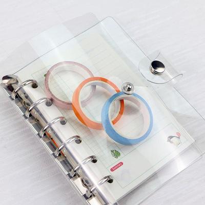 A5/A6/A7 Transparent Notebook Cover Plastic Clip File Folder Notebook Loose Leaf Ring Binder Planner School Office Supplies