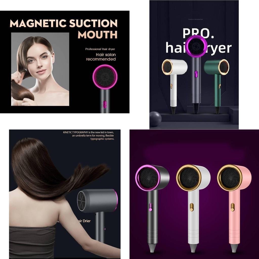 Sleek And Modern 800w Hair Dryer With Overheat Protection And Low Noise Operation In Multiple Colors